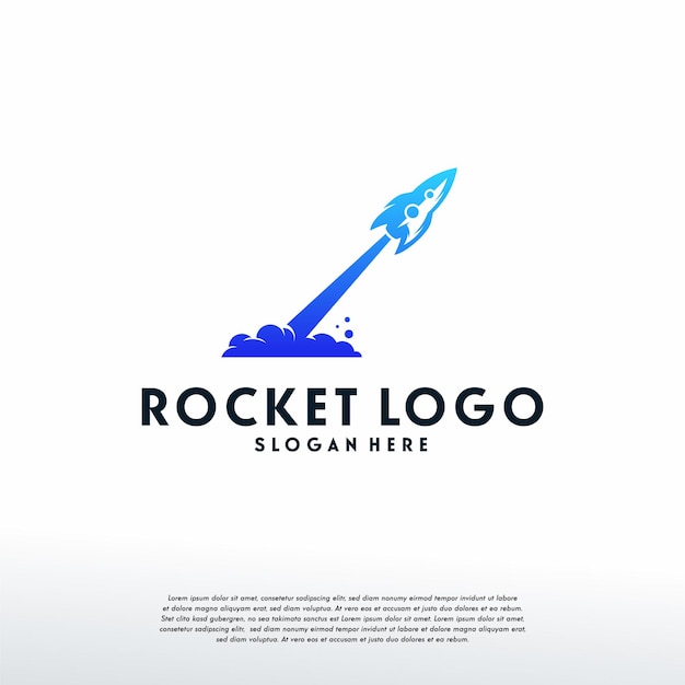 Raket logo ontwerpen sjabloon, logo symboolpictogram