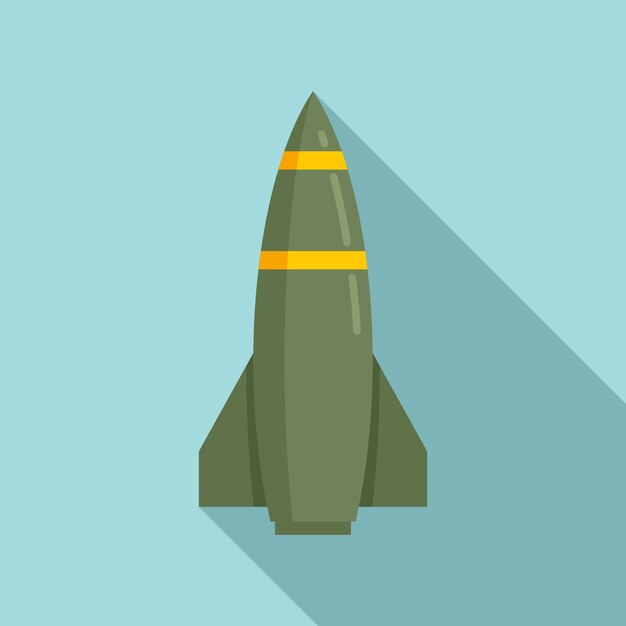 Vector raket militair pictogram vlakke afbeelding van raket militair vectorpictogram voor webdesign