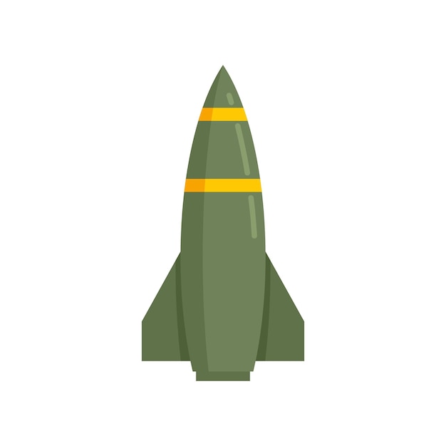 Raket militair pictogram vlakke afbeelding van raket militair vectorpictogram voor webdesign