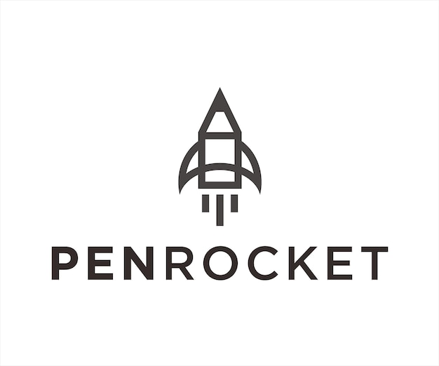 raket pen logo pictogram vector ontwerp