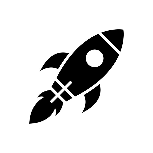 raket pictogram vector ontwerpsjabloon op witte achtergrond
