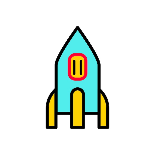 raket pictogram vector sjabloon logo trendy collectie platte ontwerp