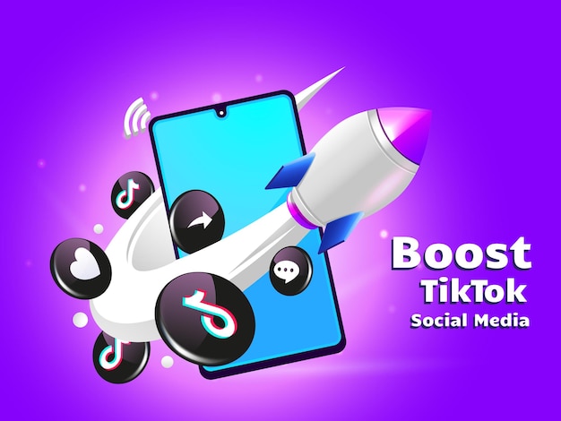 Raket stimuleert TikTok digitale marketing met smartphone