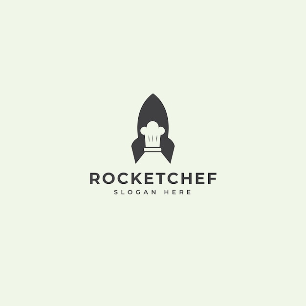 Raket van chef-kok creatief logo-ontwerp