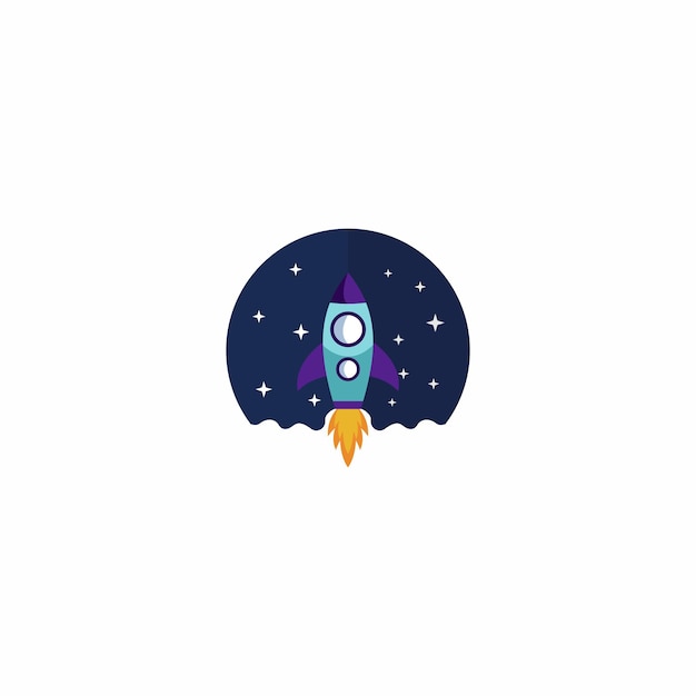 raket vector pictogram logo ontwerp