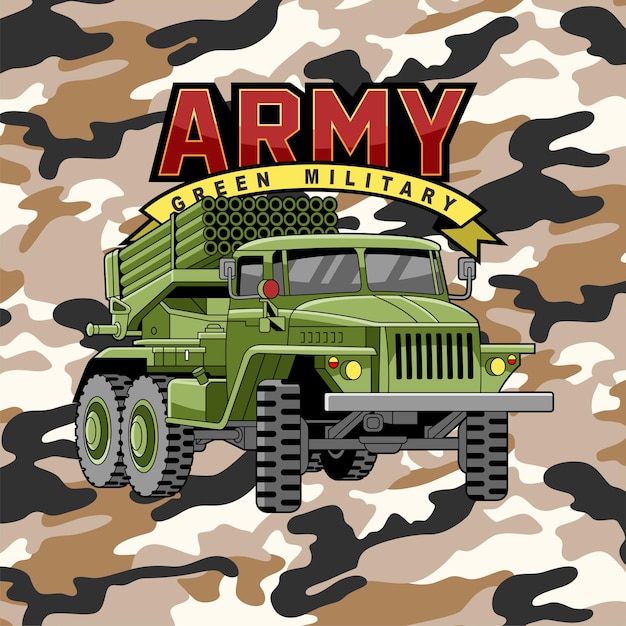 Raket vrachtwagen militaire leger illustratie vector