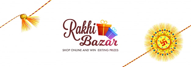 Rakhi bazar online winkelen sociale media banner.