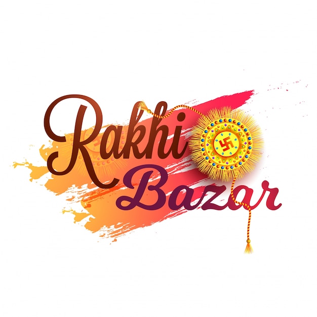 Rakhi bazar promotional banner, poster design.