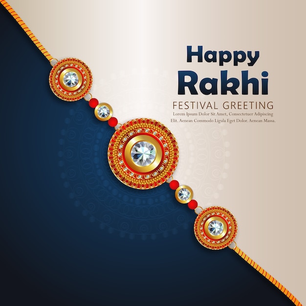 Rakhi card design for Happy Raksha Bandhan celebration