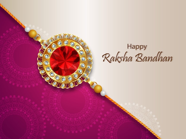 Рахи дизайн для happy raksha bandhan