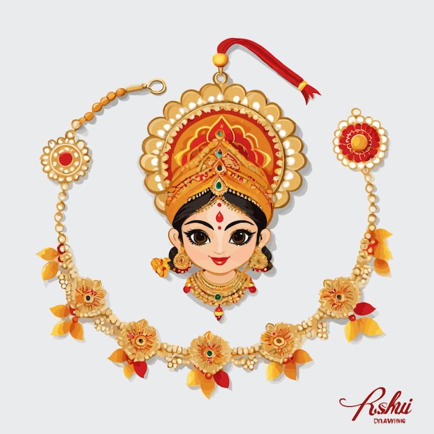 Rakhi drawing vector