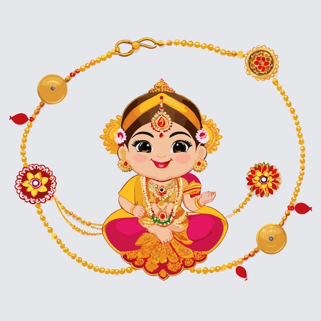 Vector rakhi drawing vector