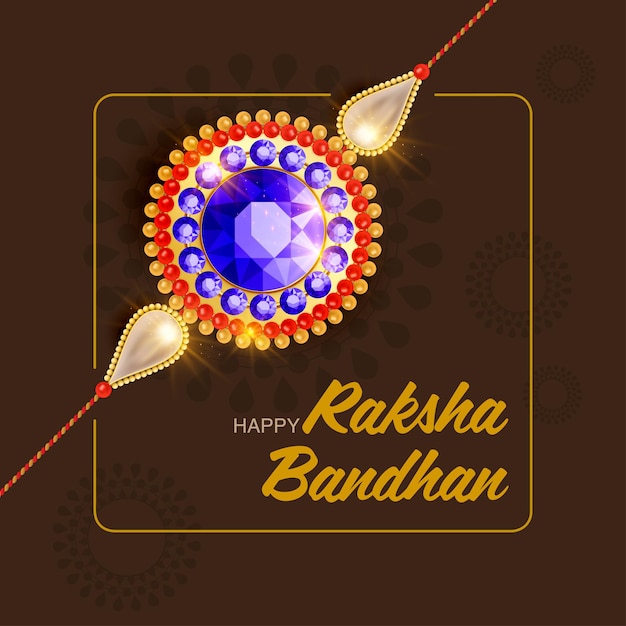 Rakhi Festival Background Design with Rakhi Illustration Indian Religious Festival Raksha Bandhan