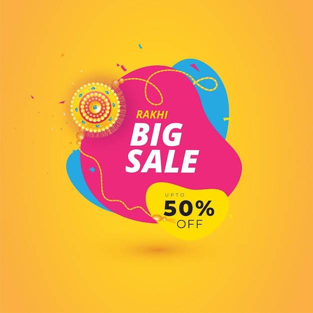 Rakhi festival big sale offers background banner design