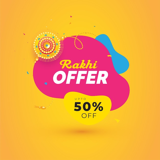 Rakhi Festival Offers Background Banner Design