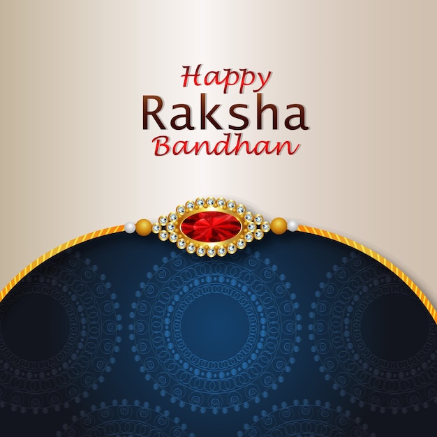 Vector rakhi for happy raksha bandhan