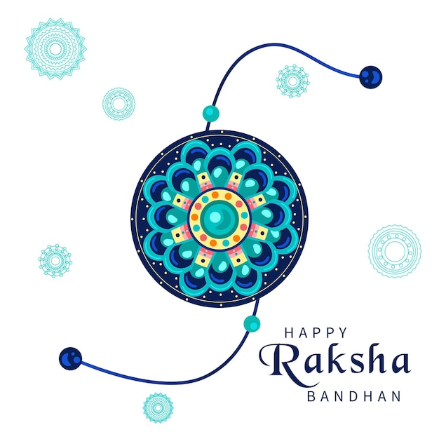 힌두교 축제 Raksha bandhan에 대한 Rakhi 벡터 일러스트 레이 션