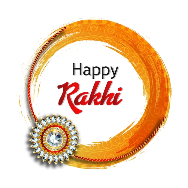 Rakhi voor happy raksha bandhan met achtergrond