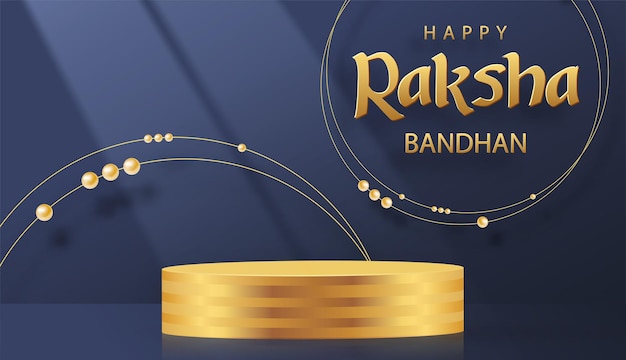 Raksha bandhan 3d podium round stage style for the indian festival