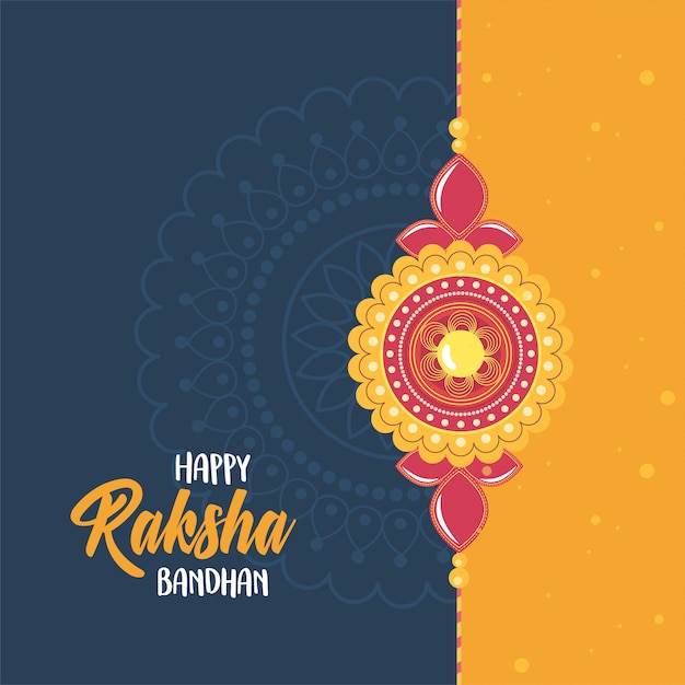 Raksha bandhan, armband van liefdesbroeders en zusters indian festival