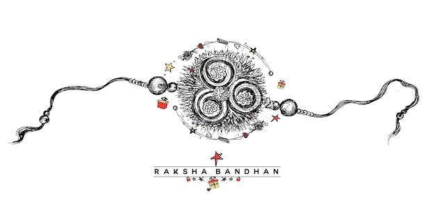 Celebrazione di raksha bandhan decorata da cornice con mano e bellissimo rakhi