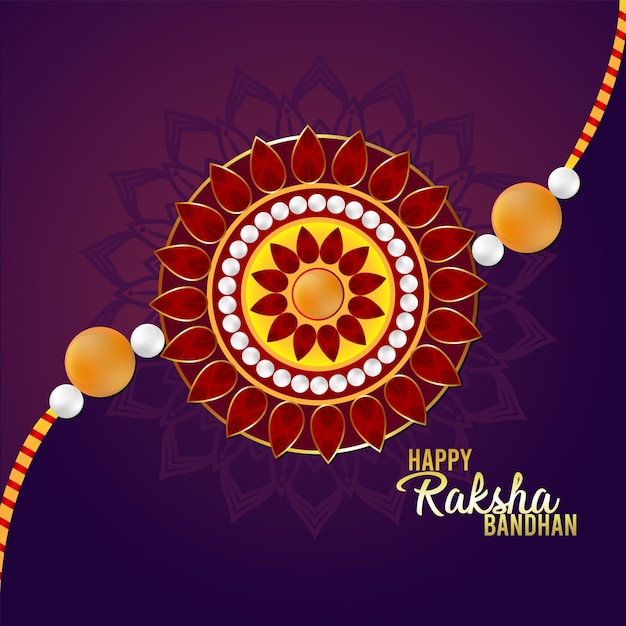 Raksha bandhan creatieve rakhi en achtergrond