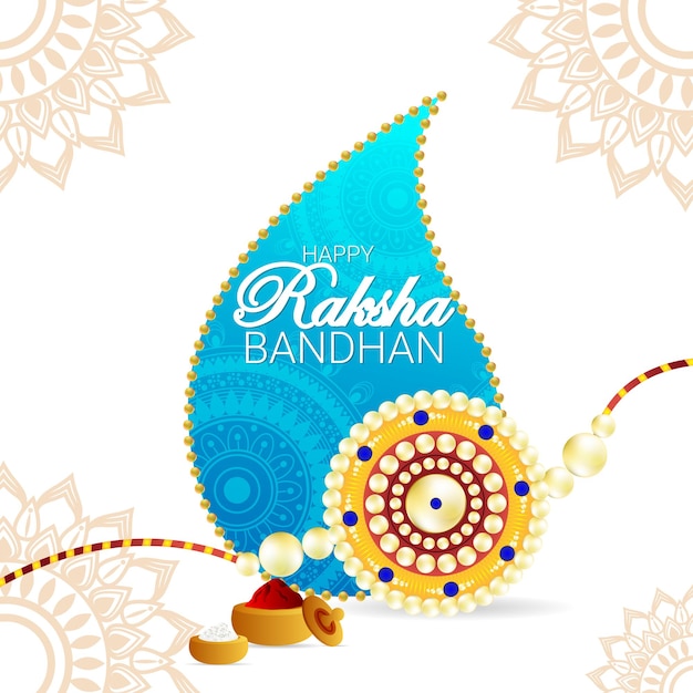 Raksha bandhan creatieve rakhi en achtergrond