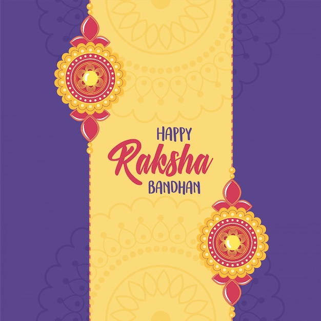 Raksha bandhan, elegante armbanden van Indiase broers en zussen festival