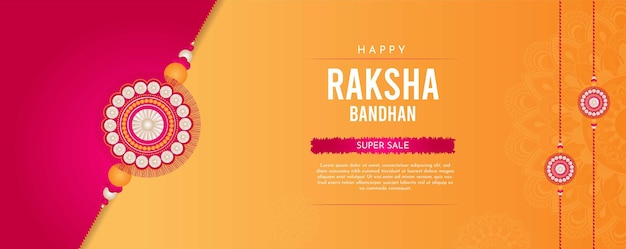 Raksha Bandhan 축제 아름다운 배너 디자인