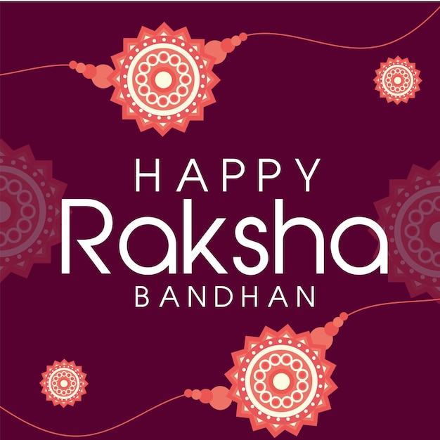 Raksha bandhan 평면 벡터 디자인 포스트