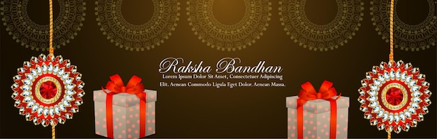 Cartolina d'auguri raksha bandhan design per happy raksha bandhan