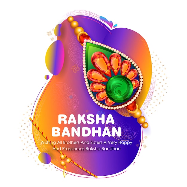 Raksha Bandhan 연하장 및 판촉 광고 인도 축제용 템플릿 배너