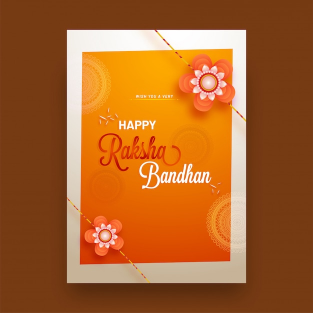 Biglietto di auguri raksha bandhan.