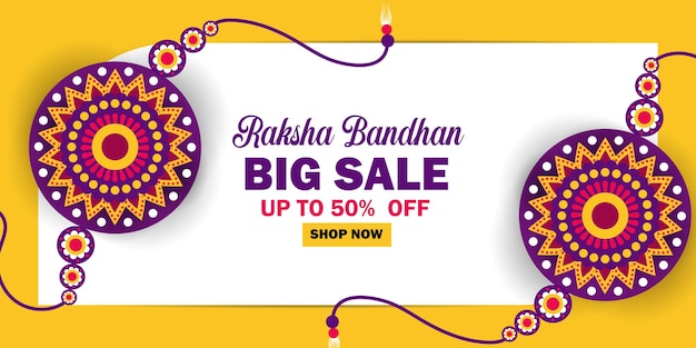 Raksha Bandhan grote verkoop Banner achtergrond