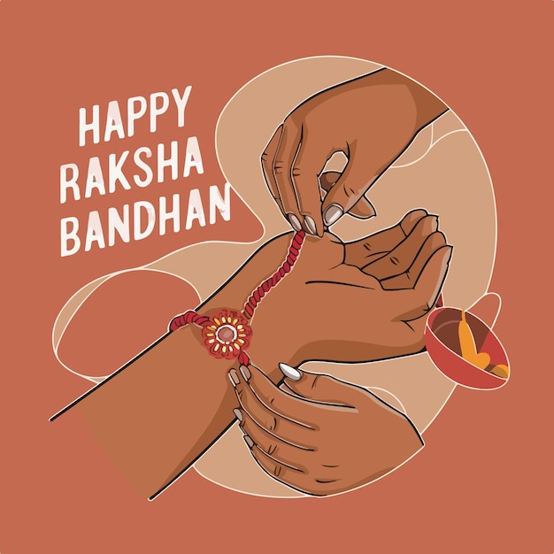 Vector raksha bandhan indian cultural festival background celebration