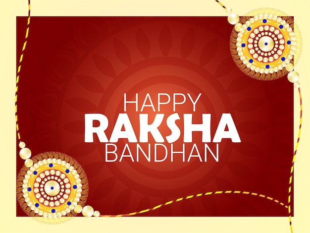 Raksha bandhan indian festival greeting card