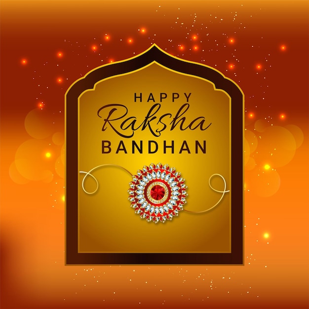 Banner di invito raksha bandhan con bellissimo rakhi