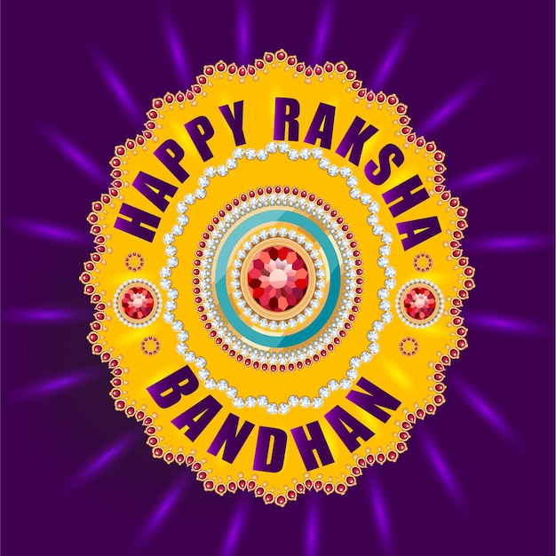 Raksha Bandhan met mooie illustratie op een creatieve achtergrond Mooie achtergrond