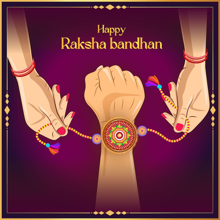 Vector raksha bandhan post