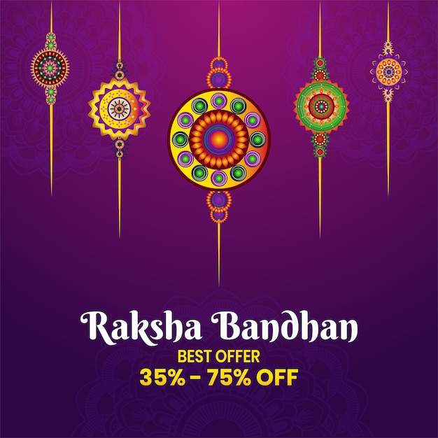 인도 남매 컨셉 디자인의 Raksha Bandhan 판매 본드