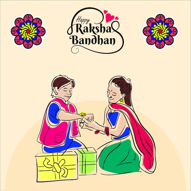 Raksha Bandhan Weven van herinneringen aan het samenleven Gelukkige Raksha Bindhan