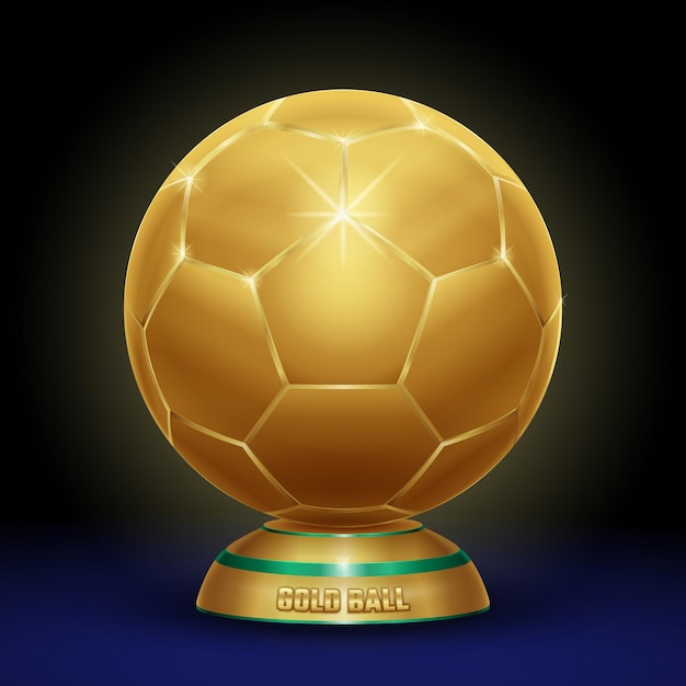 Ralistic Golden Ball illustration