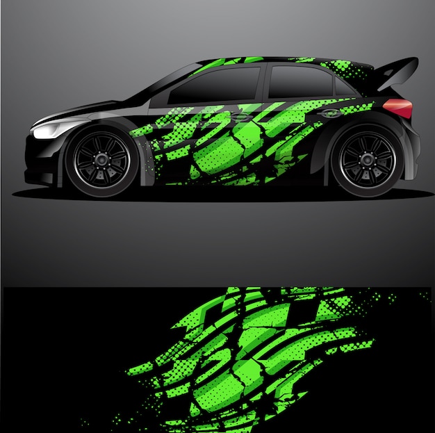 rally auto sticker grafische wrap, abstracte achtergrond