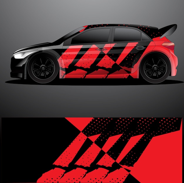 Rally auto sticker grafische wrap vector abstracte achtergrond