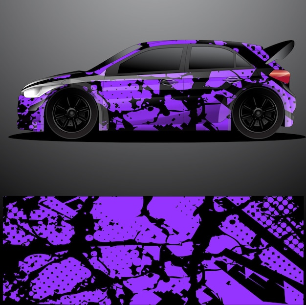 Rally auto sticker grafische wrap vector abstracte achtergrond