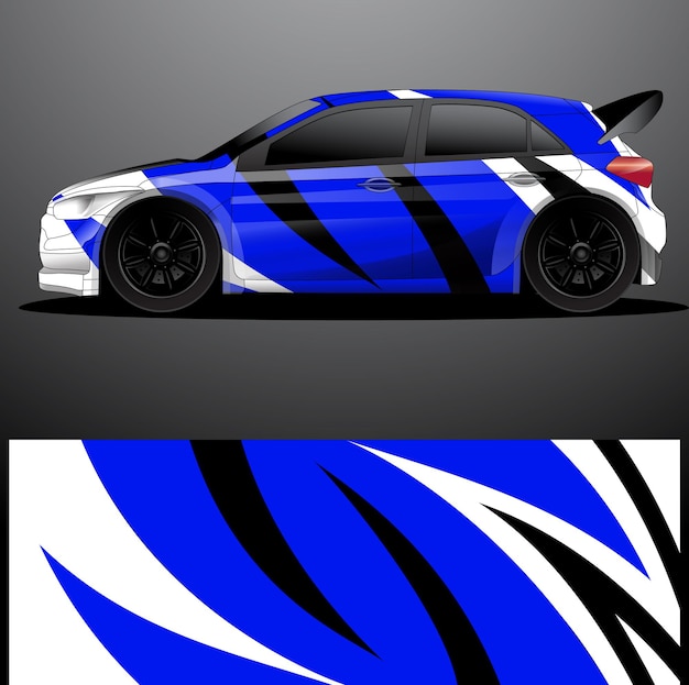 Rally auto sticker grafische wrap vector abstracte achtergrond