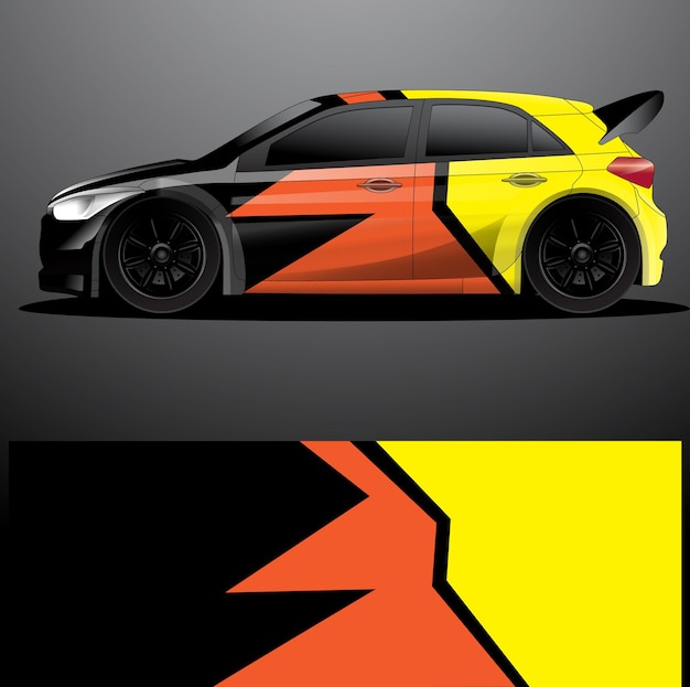 Rally auto sticker grafische wrap vector abstracte achtergrond