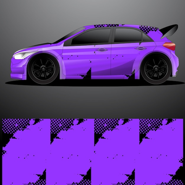 Rally auto sticker grafische wrap vector abstracte achtergrond