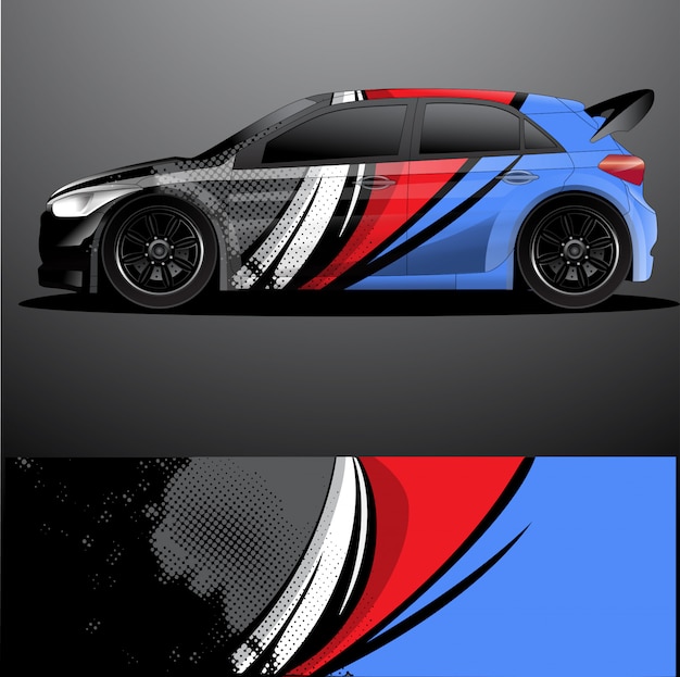 rally auto sticker grafische wrap