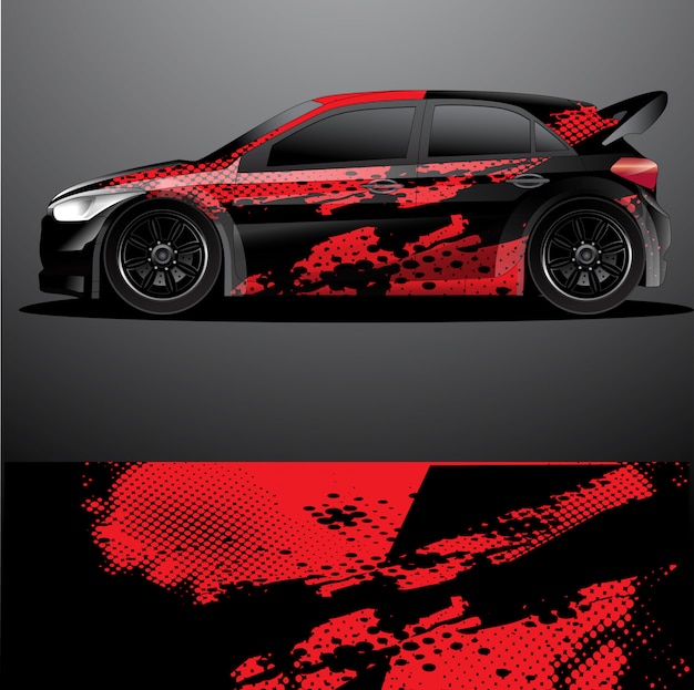 rally auto sticker grafische wrap